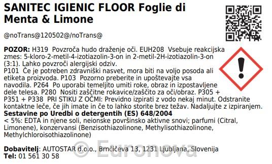 Čistilo za tla Igienic Floor menta / 5L