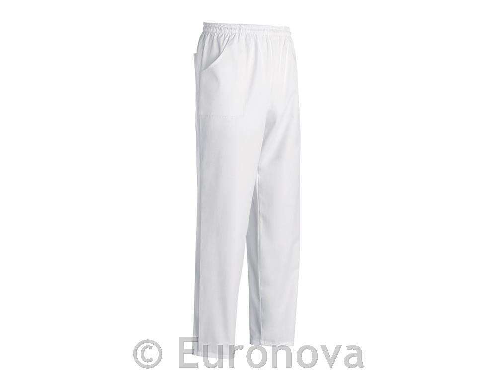 Kuharske hlače / Coulisse pockets / bele / L