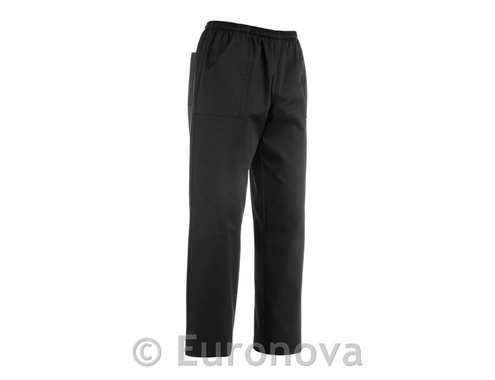 Kuharske hlače / Coulisse pockets / črne / XXXL