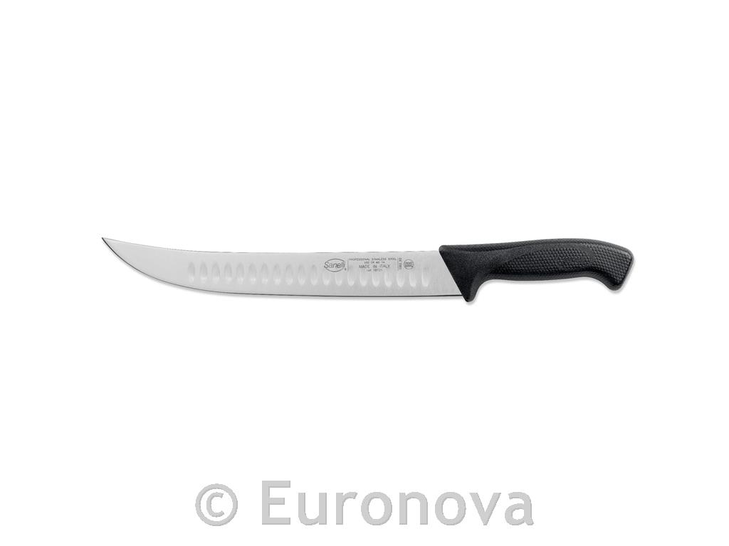 Mesarski nož / 30cm / Scimitar / črn / Skin