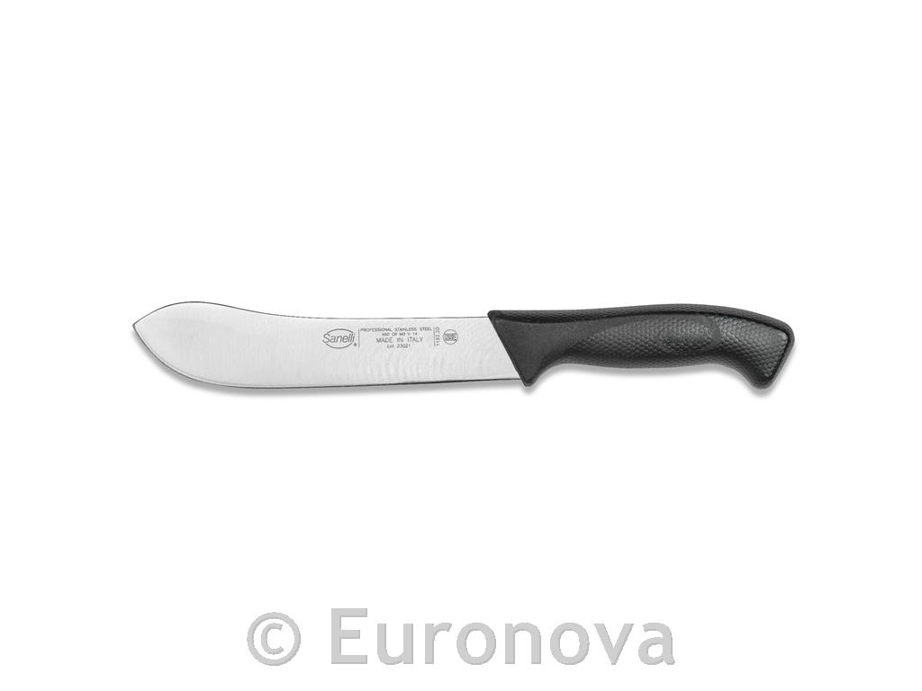 Mesarski nož / 20cm / Scimitar / črn / Skin