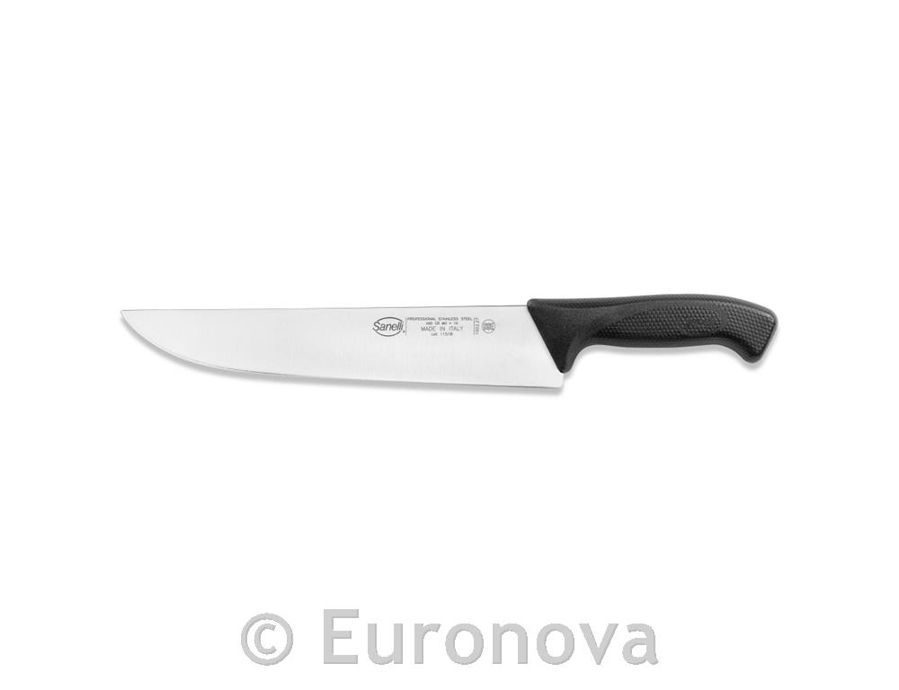 Mesarski nož / 27cm / črn / Skin