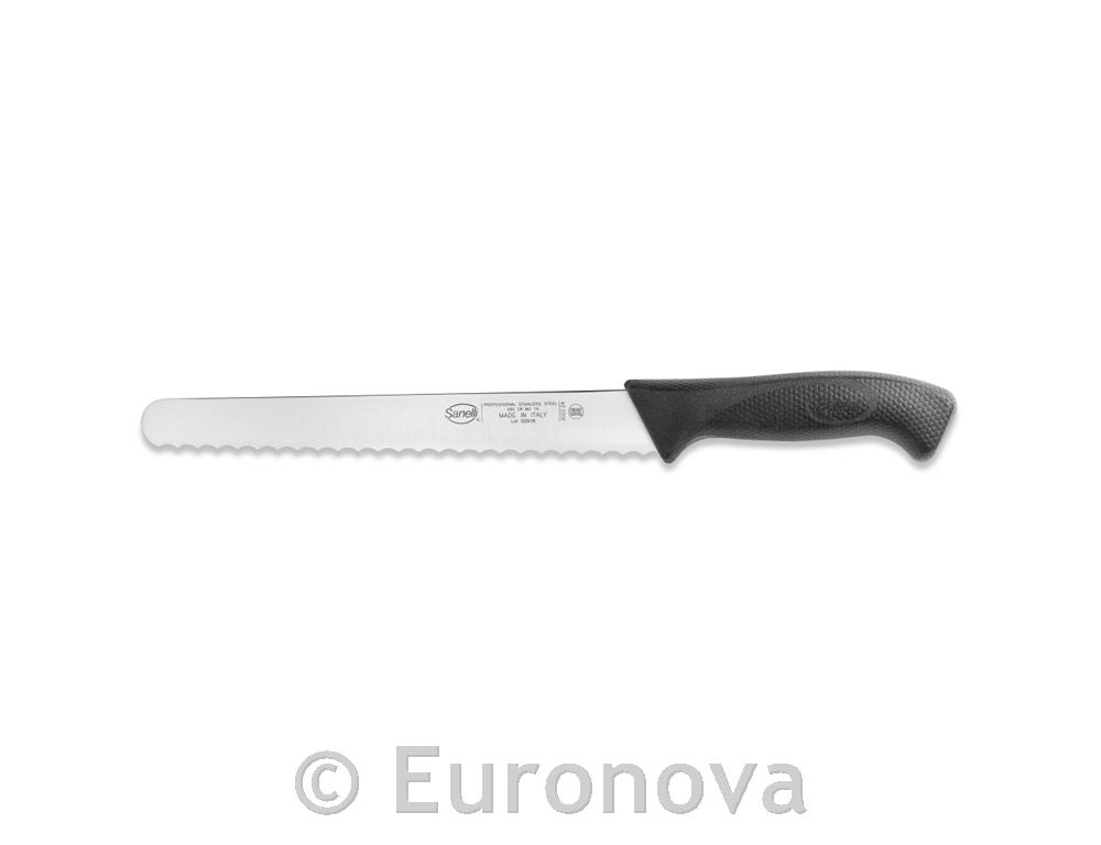Nož za kruh in pecivo / 24cm / črn / Skin