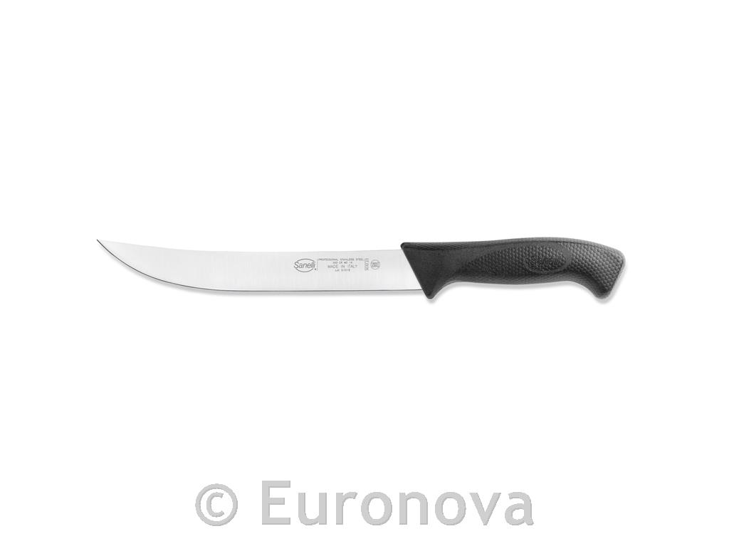 Mesarski nož / 23cm / Scimitar / črn / Skin